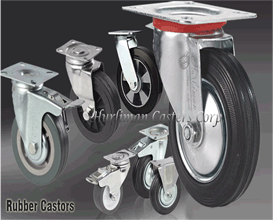 rubber casters